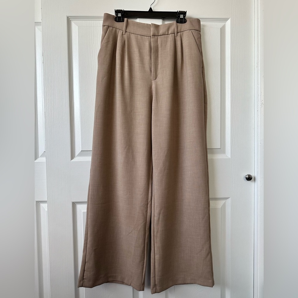 Abercrombie Tailored Pant Trouser Size Large in Tan - Brown NWT